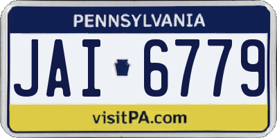 PA license plate JAI6779