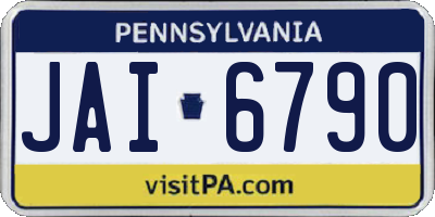 PA license plate JAI6790