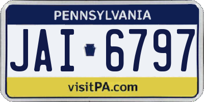 PA license plate JAI6797