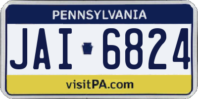PA license plate JAI6824