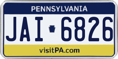 PA license plate JAI6826