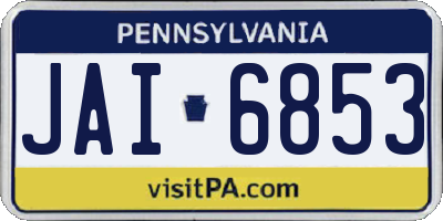 PA license plate JAI6853