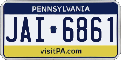 PA license plate JAI6861