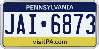 PA license plate JAI6873