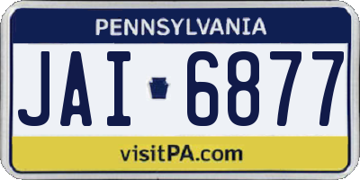PA license plate JAI6877