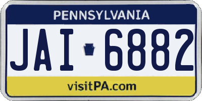 PA license plate JAI6882