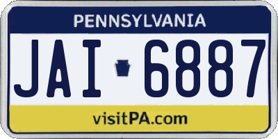 PA license plate JAI6887