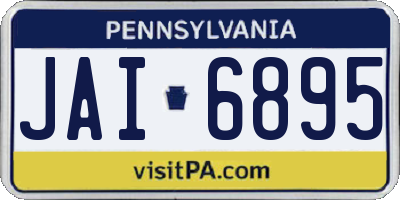 PA license plate JAI6895