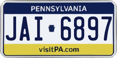 PA license plate JAI6897