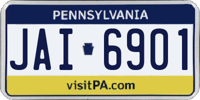 PA license plate JAI6901