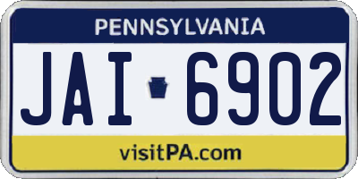 PA license plate JAI6902