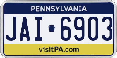 PA license plate JAI6903