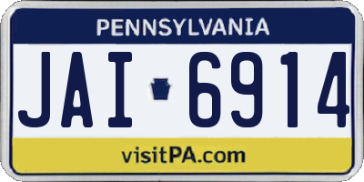 PA license plate JAI6914