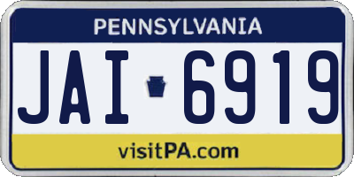 PA license plate JAI6919