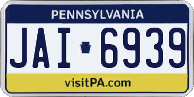PA license plate JAI6939