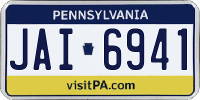 PA license plate JAI6941