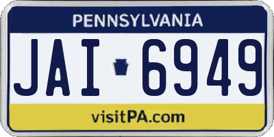 PA license plate JAI6949