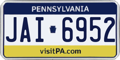 PA license plate JAI6952