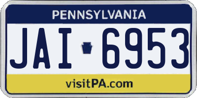 PA license plate JAI6953
