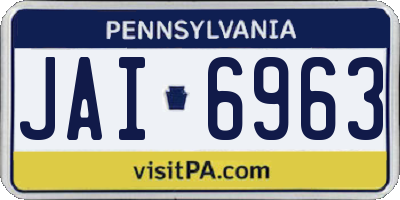 PA license plate JAI6963
