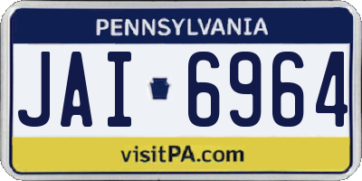 PA license plate JAI6964