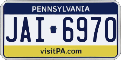 PA license plate JAI6970