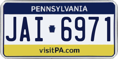 PA license plate JAI6971