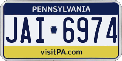 PA license plate JAI6974