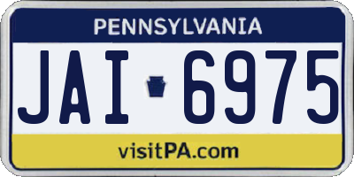 PA license plate JAI6975