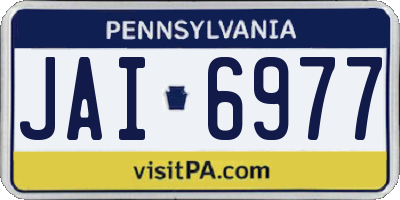 PA license plate JAI6977