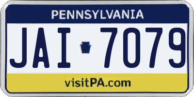 PA license plate JAI7079