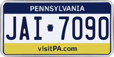 PA license plate JAI7090