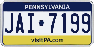 PA license plate JAI7199