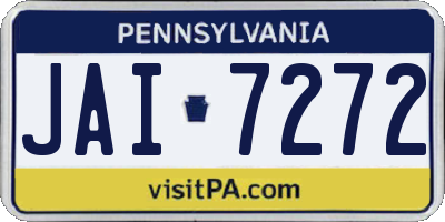 PA license plate JAI7272