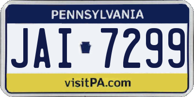 PA license plate JAI7299