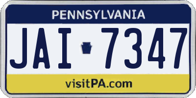 PA license plate JAI7347