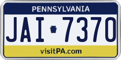 PA license plate JAI7370