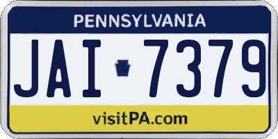 PA license plate JAI7379