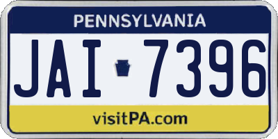 PA license plate JAI7396
