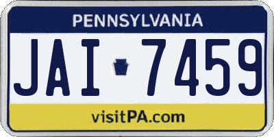 PA license plate JAI7459