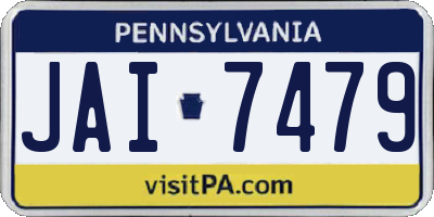 PA license plate JAI7479