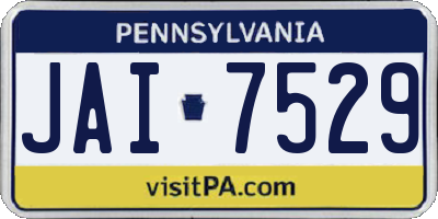 PA license plate JAI7529