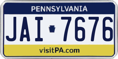 PA license plate JAI7676