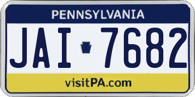PA license plate JAI7682