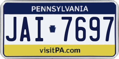 PA license plate JAI7697