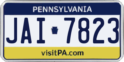 PA license plate JAI7823