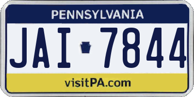 PA license plate JAI7844