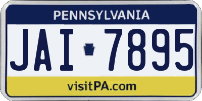 PA license plate JAI7895