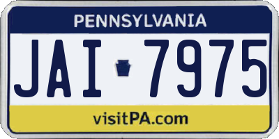 PA license plate JAI7975
