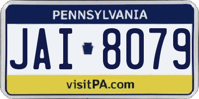 PA license plate JAI8079